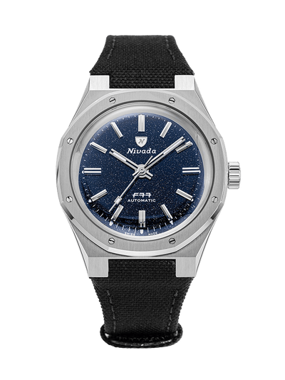 F77 STAINLESS STEEL DARK BLUE AVENTURINE - Nivada Grenchen