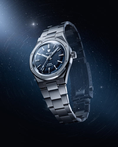 F77 STAINLESS STEEL DARK BLUE AVENTURINE - Nivada Grenchen
