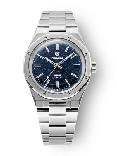 F77 STAINLESS STEEL DARK BLUE AVENTURINE - Nivada Grenchen