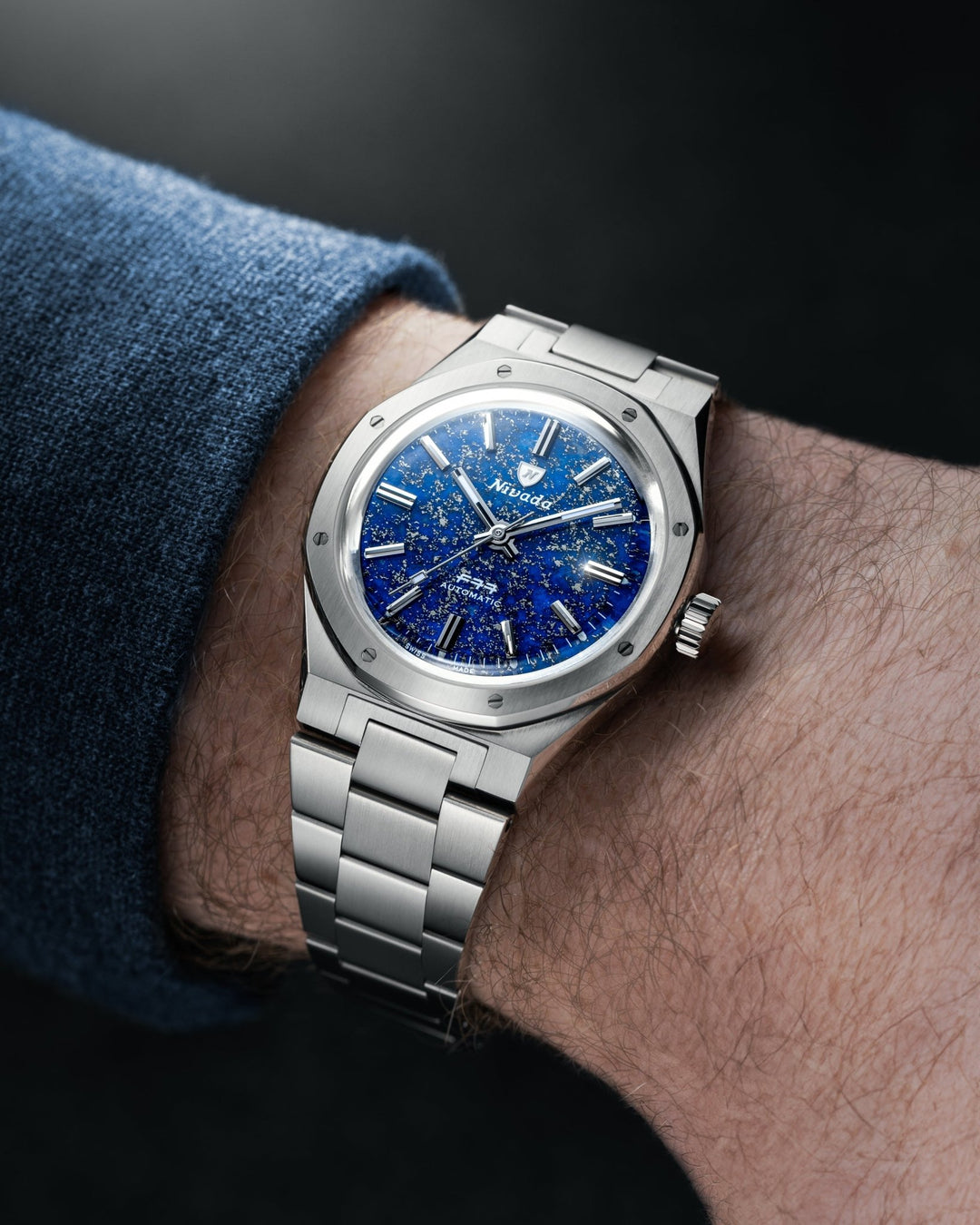 F77 STAINLESS STEEL LAPIS LAZULI – Nivada Grenchen