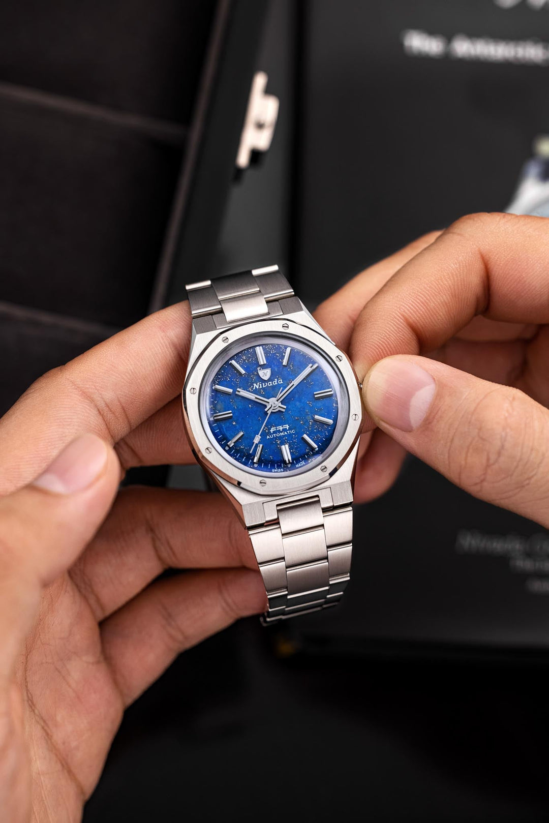 F77 STAINLESS STEEL LAPIS LAZULI - 37MM – Nivada Grenchen
