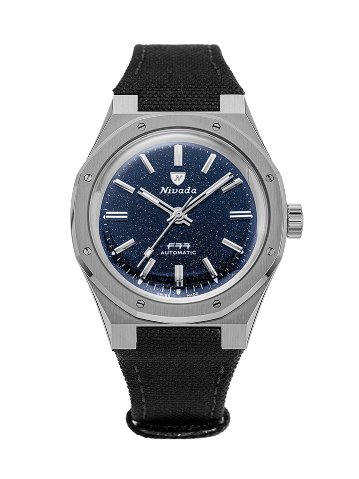F77 TITANIUM DARK BLUE AVENTURINE – Nivada Grenchen