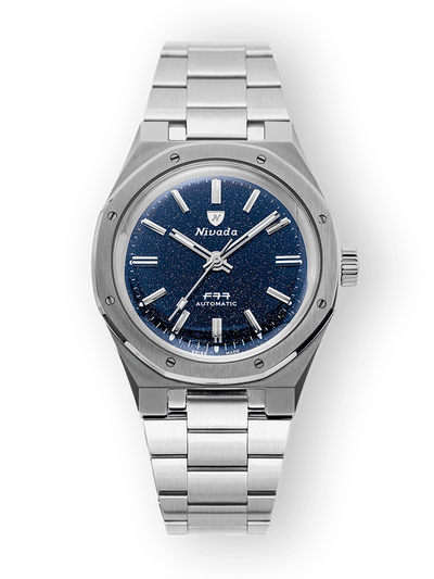 F77 TITANIUM DARK BLUE AVENTURINE - Nivada Grenchen