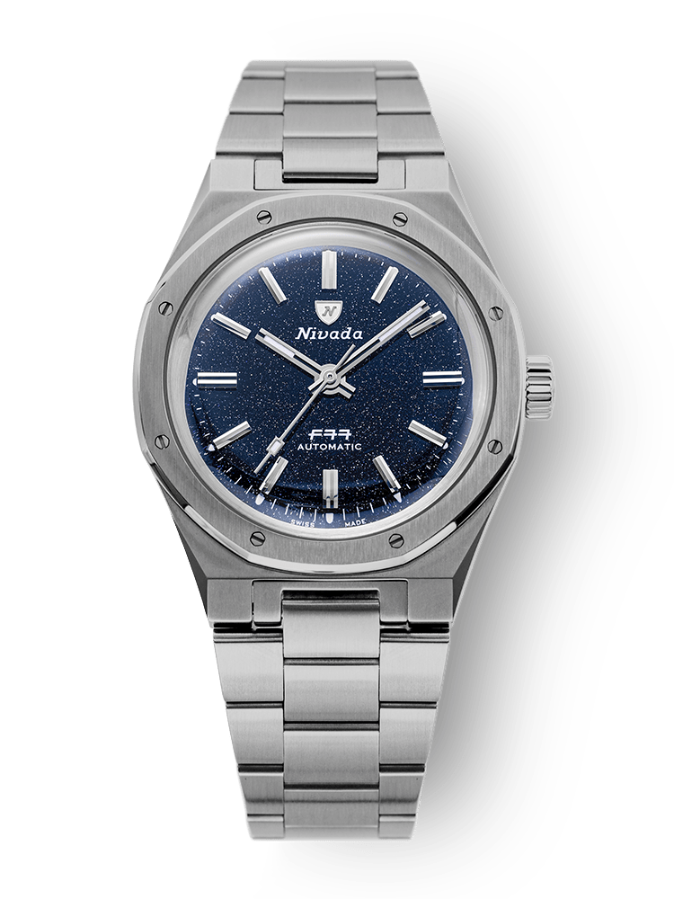 F77 TITANIUM DARK BLUE AVENTURINE MK1 - 37MM – Nivada Grenchen