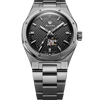 Nivada Grenchen F77 Titanium Skeleton Open Heart MK2 38mm, titanium bracelet, front view