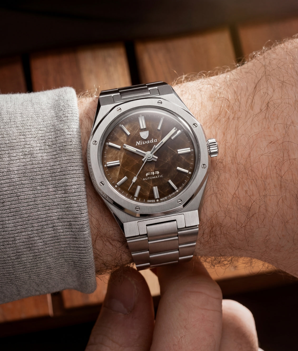F77 MKII on the wrist