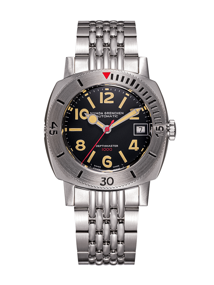 Numerals Date - Depthmaster Black - Nivada Grenchen