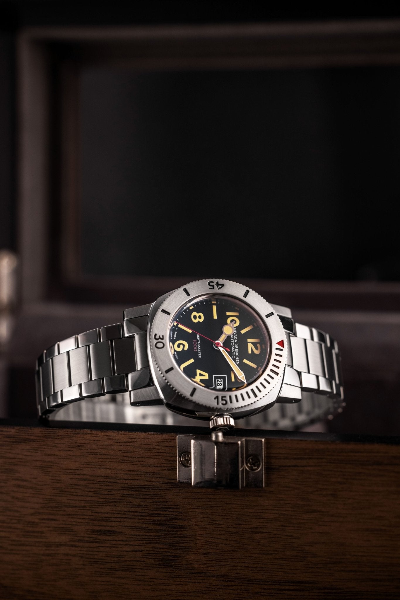 Numerals Date - Depthmaster Black - Nivada Grenchen