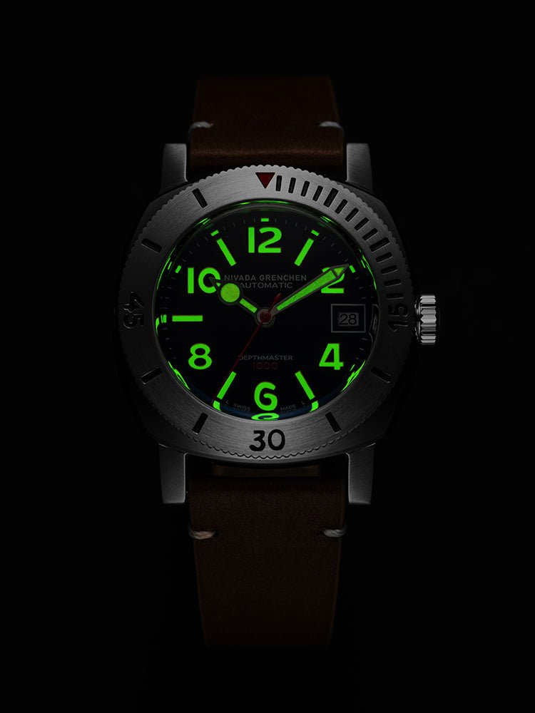 NUMERALS DATE - DEPTHMASTER BLACK - Nivada Grenchen