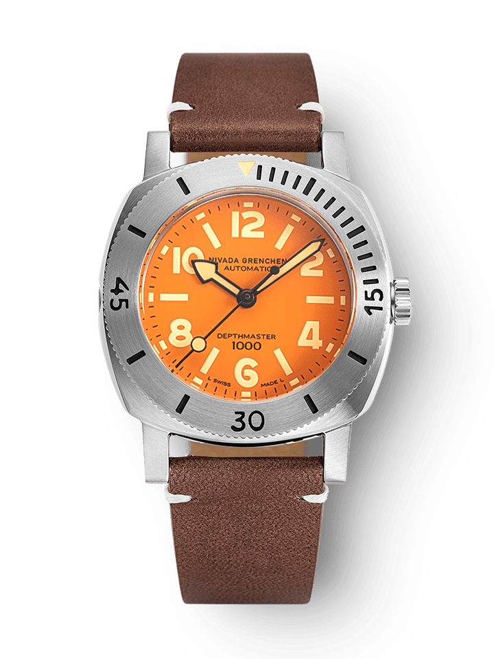 ラテ Nivada Grenchen Antarctic Spider Salmon Watch – Swiss Made – MR