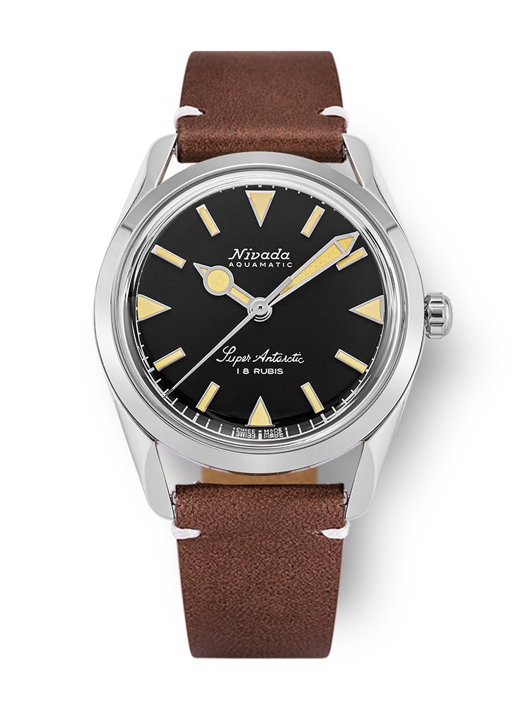 Super Antarctic 35mm - Black Beige Luminova - Nivada Grenchen