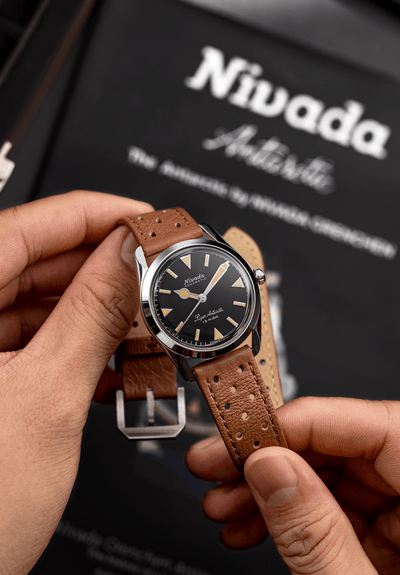 Super Antarctic 35mm - Black Beige Luminova - Nivada Grenchen