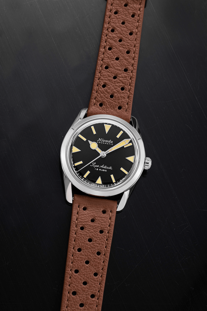 SUPER ANTARCTIC 35MM - BLACK BEIGE LUMINOVA – Nivada Grenchen