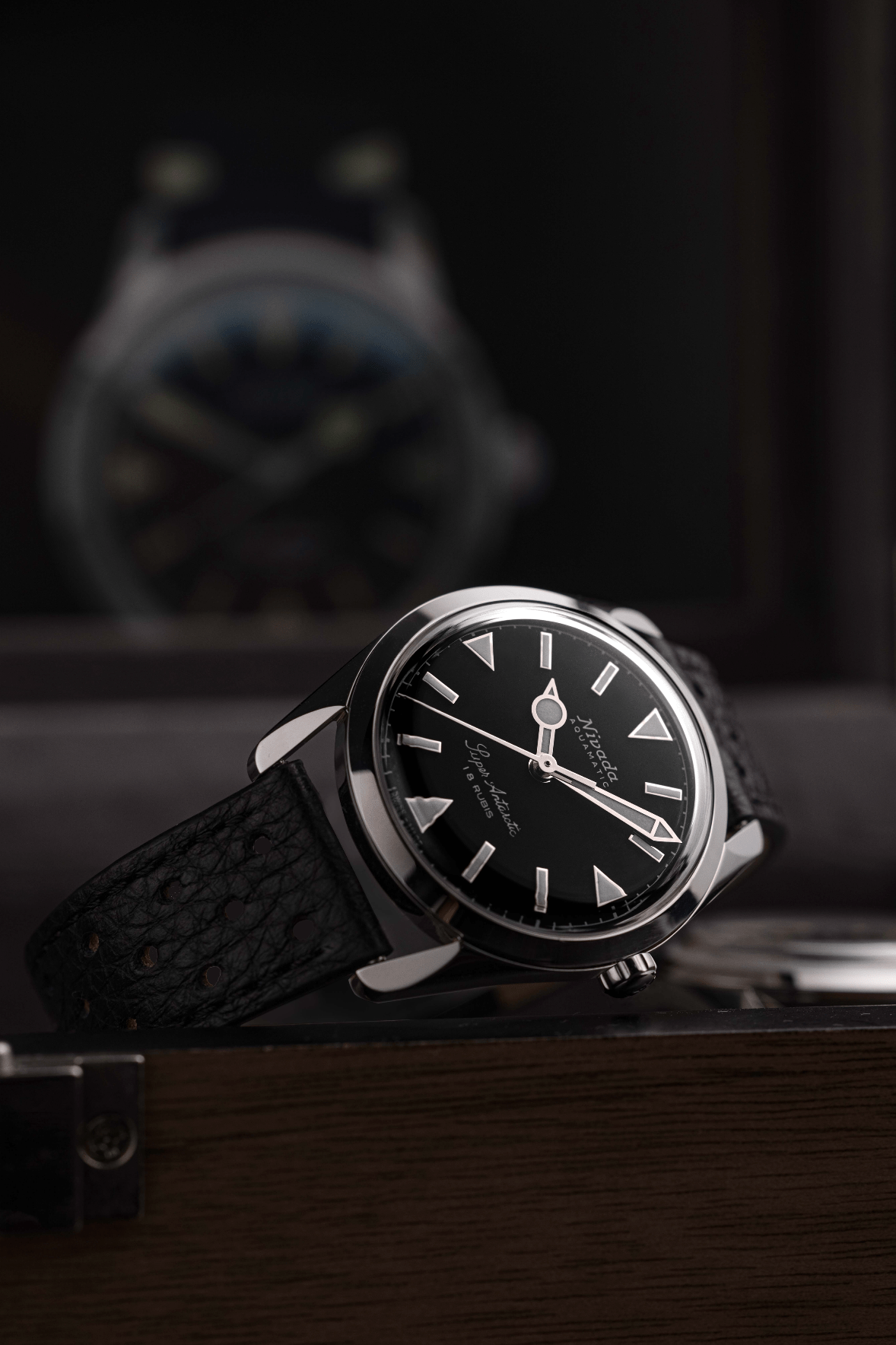 Super Antarctic 35mm - Black White Luminova - Nivada Grenchen