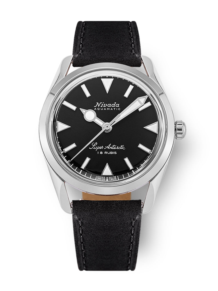 Super Antarctic 35mm - Black White Luminova - Nivada Grenchen