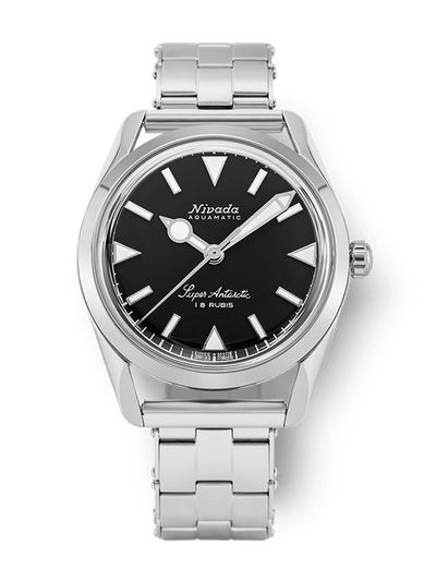 Super Antarctic 35mm - Black White Luminova - Nivada Grenchen