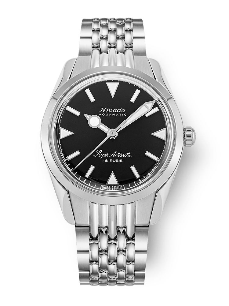 Super Antarctic 35mm - Black White Luminova - Nivada Grenchen