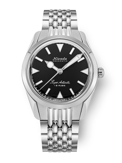 Super Antarctic 35mm - Black White Luminova - Nivada Grenchen