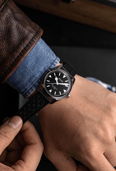 Super Antarctic 35mm - Black White Luminova - Nivada Grenchen