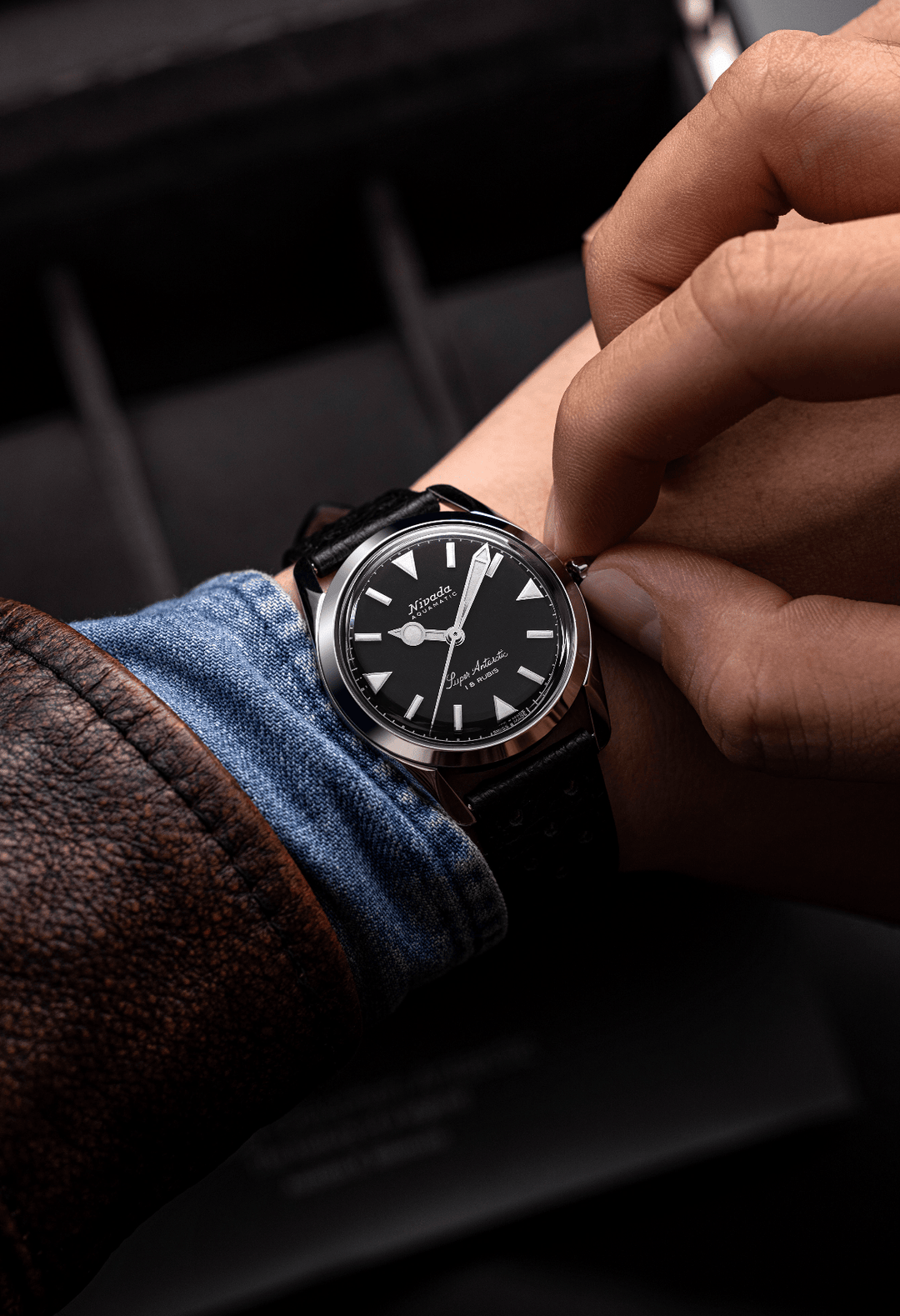 SUPER ANTARCTIC 35MM - BLACK WHITE LUMINOVA – Nivada Grenchen