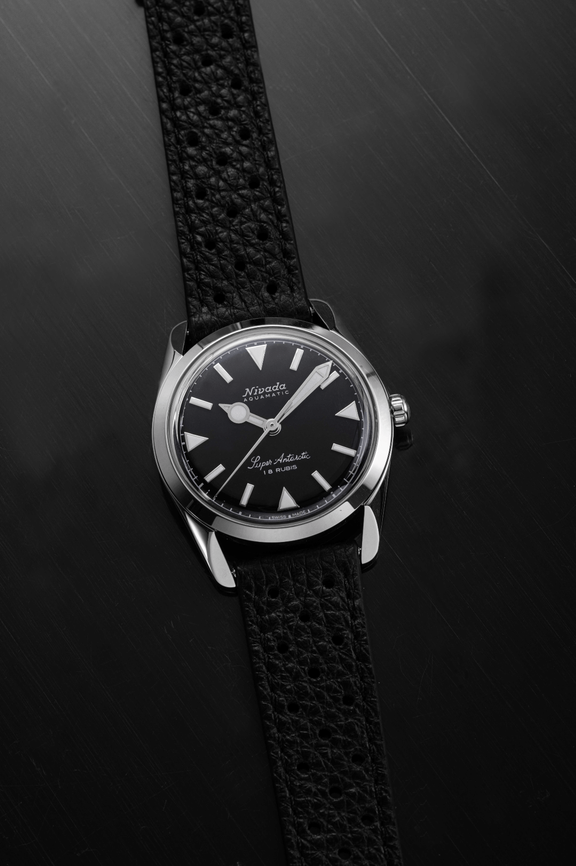 Super Antarctic 35mm - Black White Luminova - Nivada Grenchen