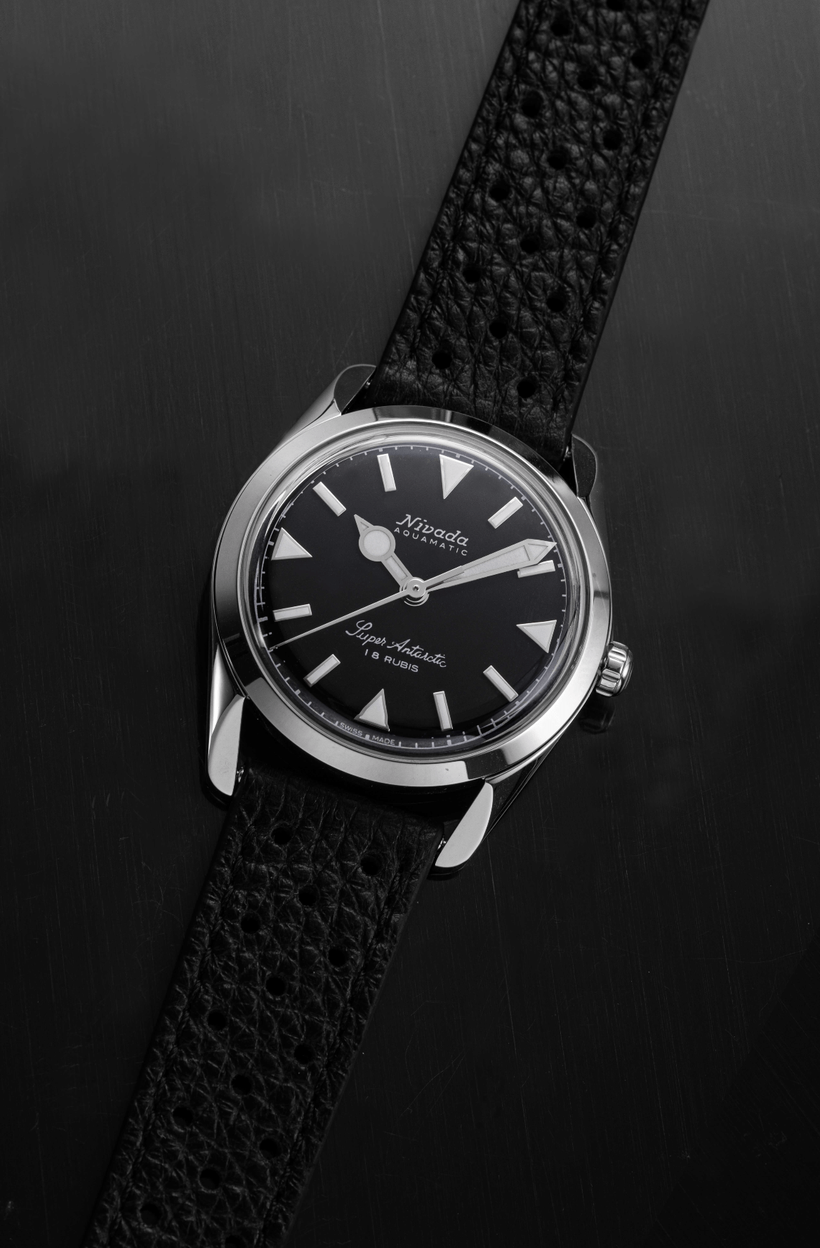 Super Antarctic 35mm - Black White Luminova - Nivada Grenchen