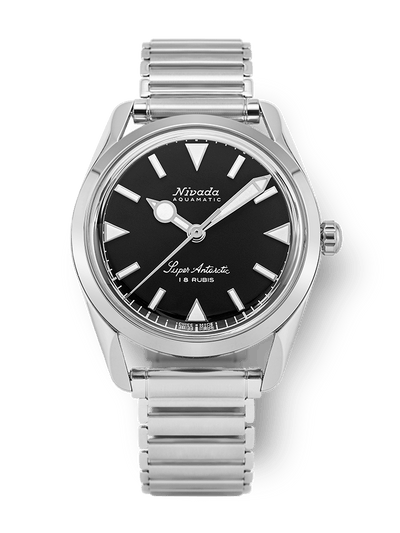 Super Antarctic 35mm - Black White Luminova - Nivada Grenchen