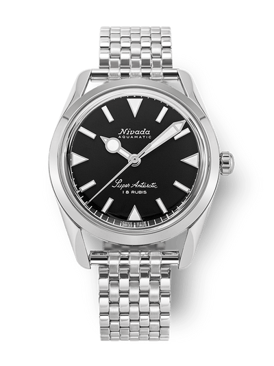 Super Antarctic 35mm - Black White Luminova - Nivada Grenchen