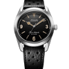Nivada Grenchen Super Antarctic 3.6.9 Montre noire avec du noir Cadran et noir Racing strap