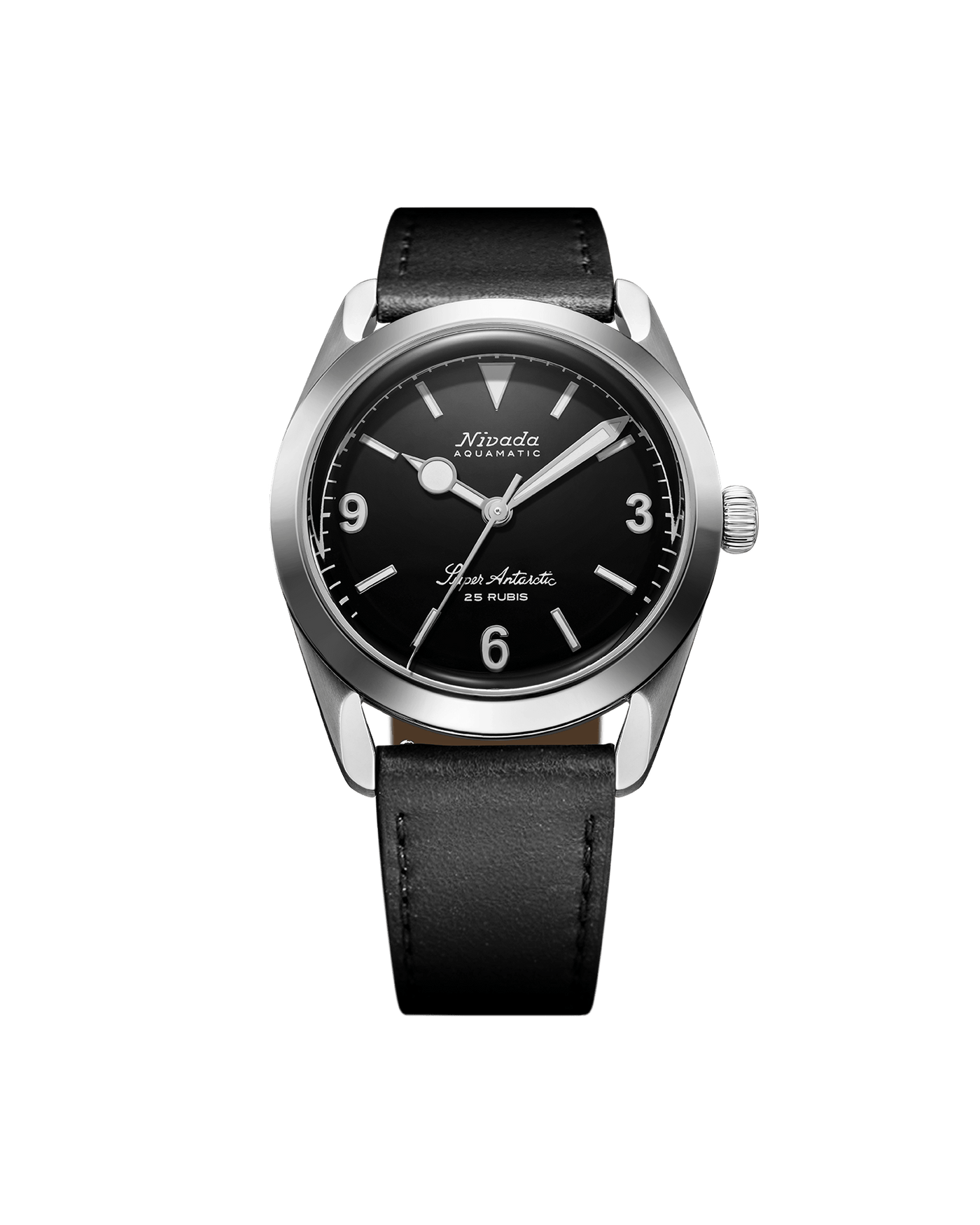 Super Antarctic 3.6.9 Black No Vintage Effect - White Luminous - Nivada Grenchen