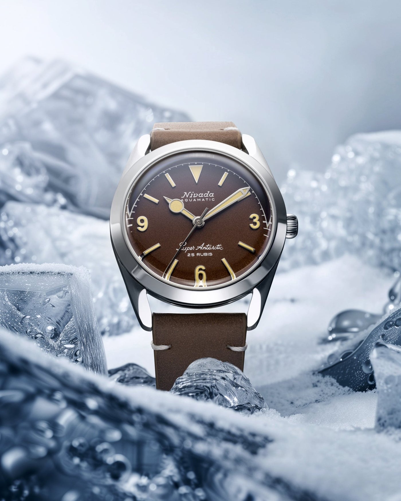 Super Antarctic 3.6.9 Brown No Vintage Effect - Beige Luminous - Nivada Grenchen