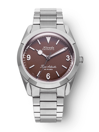 Super Antarctic 3.6.9 Brown No Vintage Effect - White Luminous - Nivada Grenchen