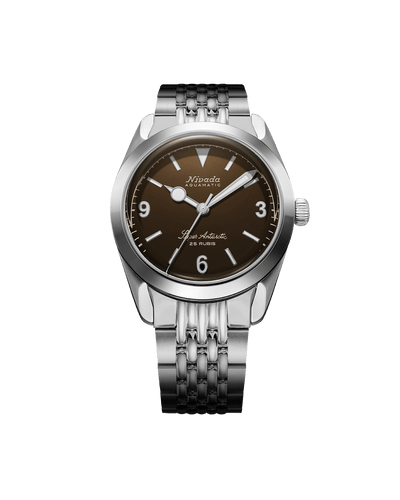 Super Antarctic 3.6.9 Brown No Vintage Effect - White Luminous - Nivada Grenchen
