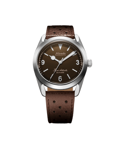 Super Antarctic 3.6.9 Brown No Vintage Effect - White Luminous - Nivada Grenchen