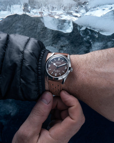 Super Antarctic 3.6.9 Brown No Vintage Effect - White Luminous - Nivada Grenchen