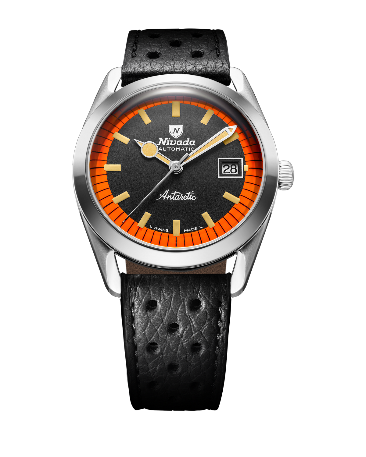 Nivada Grenchen Super Antarctic Black Orange 38mm image 2