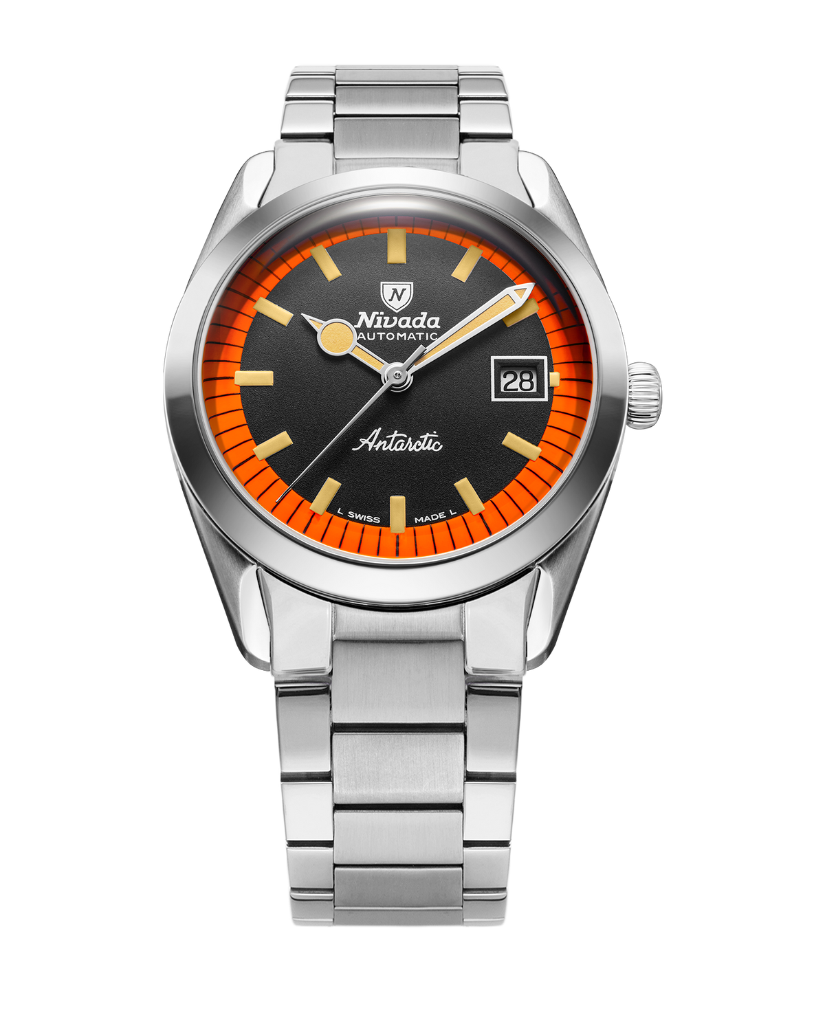 Nivada Grenchen Super Antarctic Black Orange 38mm image 1
