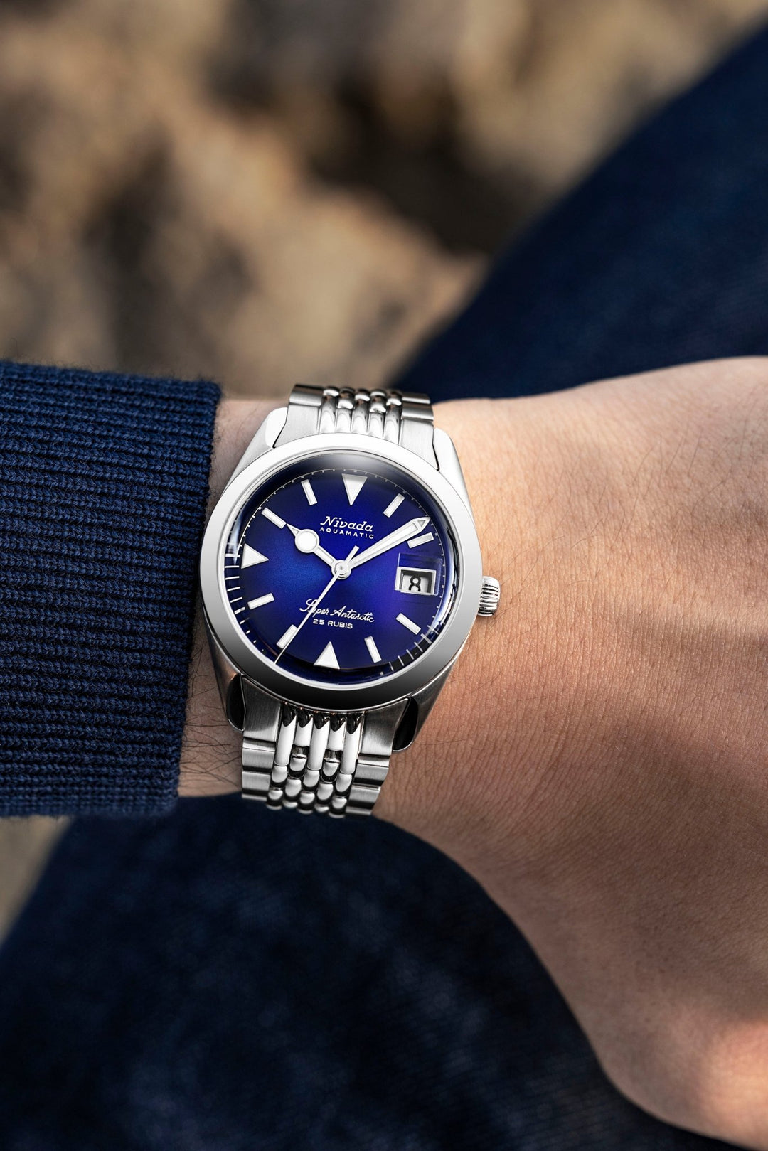 SUPER ANTARCTIC BLUE - 38mm – Nivada Grenchen