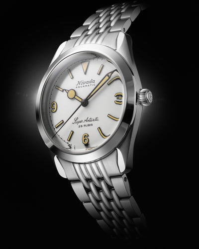 Super Antarctic White 3.6.9 - Beige Luminova - Nivada Grenchen