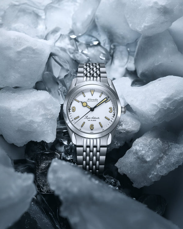 Super Antarctic White 3.6.9 - Beige Luminova - Nivada Grenchen