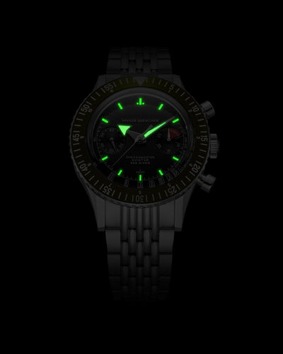 WHITE BROAD ARROW INTER.BEZEL 38mm - MANUAL - Nivada Grenchen