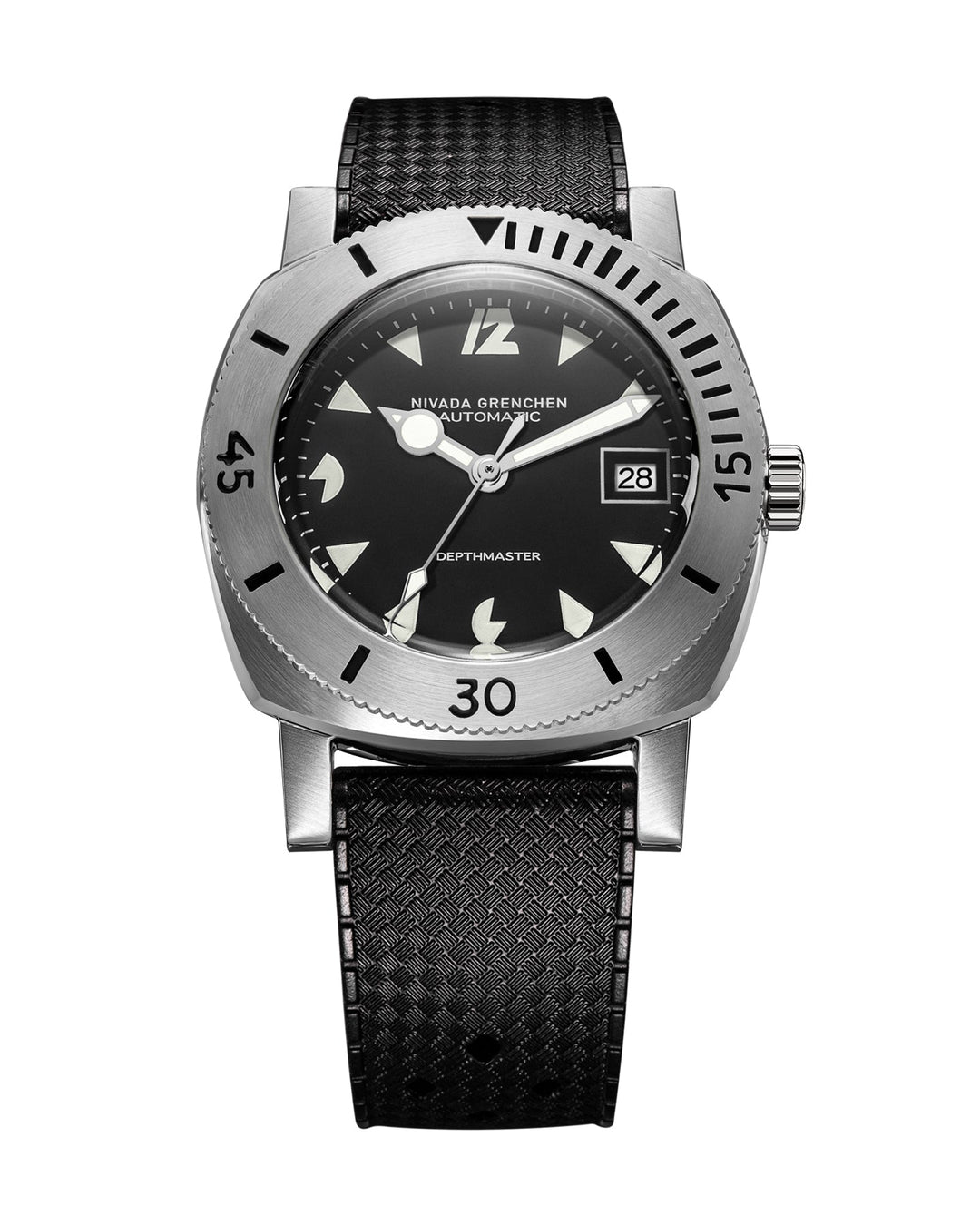 WHITE ART DECO DATE DEPTHMASTER – Nivada Grenchen
