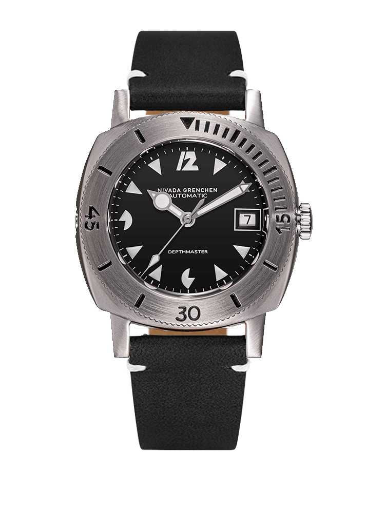 WHITE ART DECO DATE DEPTHMASTER – Nivada Grenchen