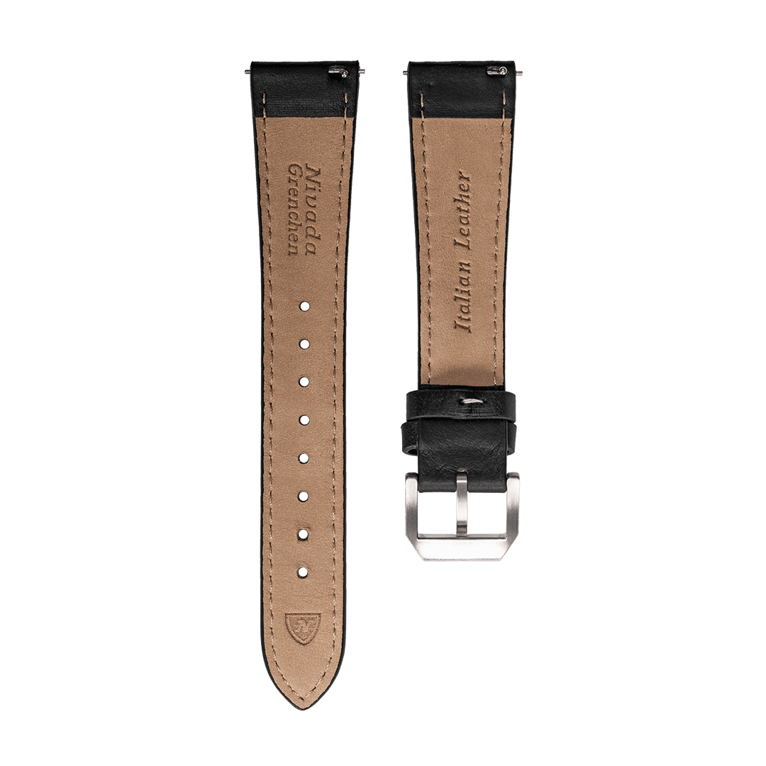 BLACK LEATHER STRAP - ALL COLLECTIONS – Nivada Grenchen