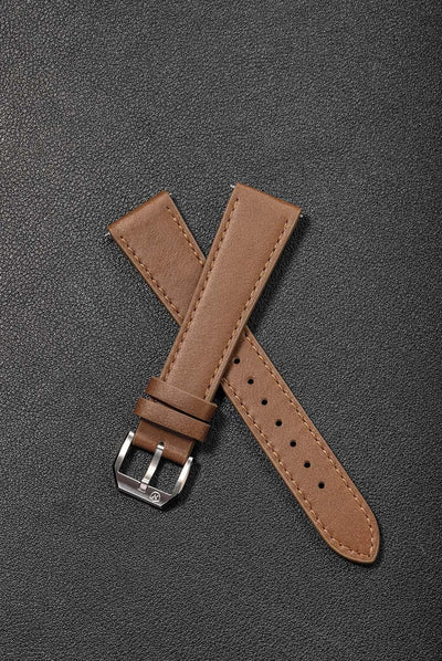 Brown Leather Classic Strap - Nivada Grenchen