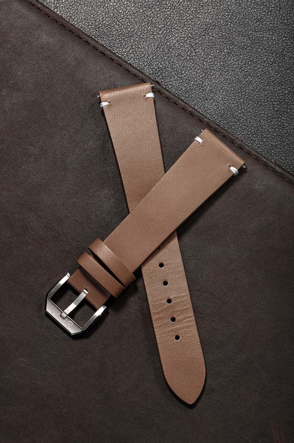 Brown Leather Strap - Nivada Grenchen