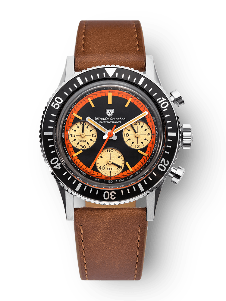 Chronoking Singer Newman Orange Nivada Grenchen