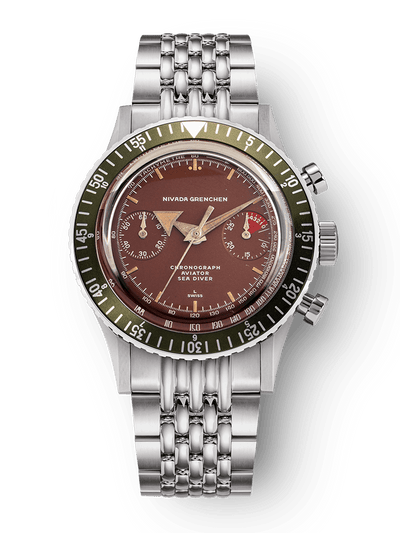 Chronomaster Aviator Sea Diver - Red/Green/Blue & Gmt Bezels - Nivada Grenchen