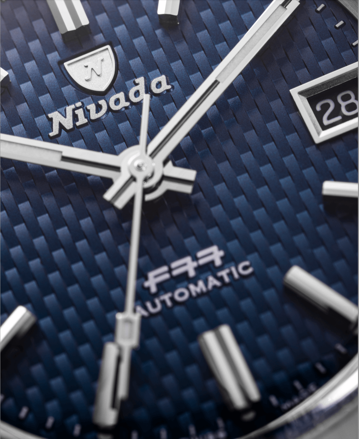 F77 Blue With Date - Nivada Grenchen
