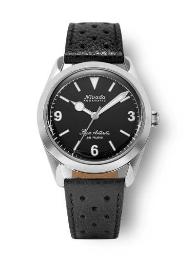 Super Antarctic 3.6.9 Black No Vintage Effect - White Luminous - Nivada Grenchen